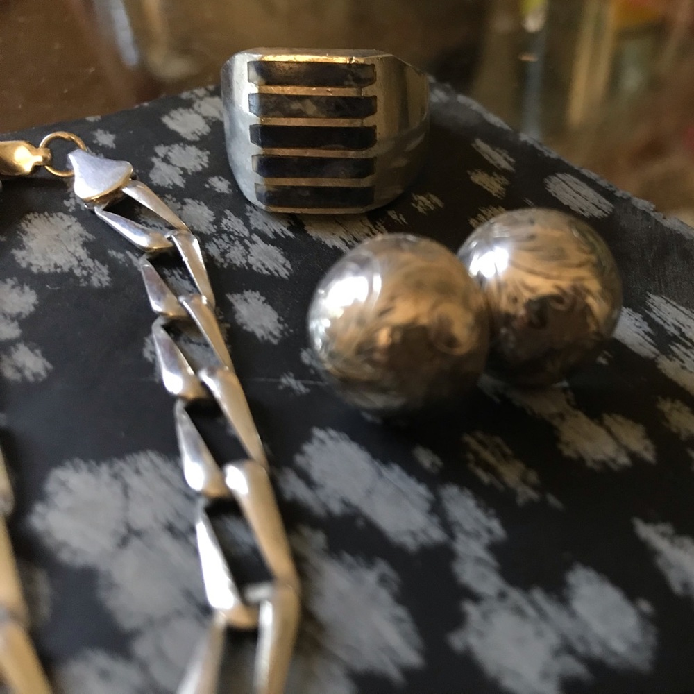 Lot Vintage Silver Jewelry